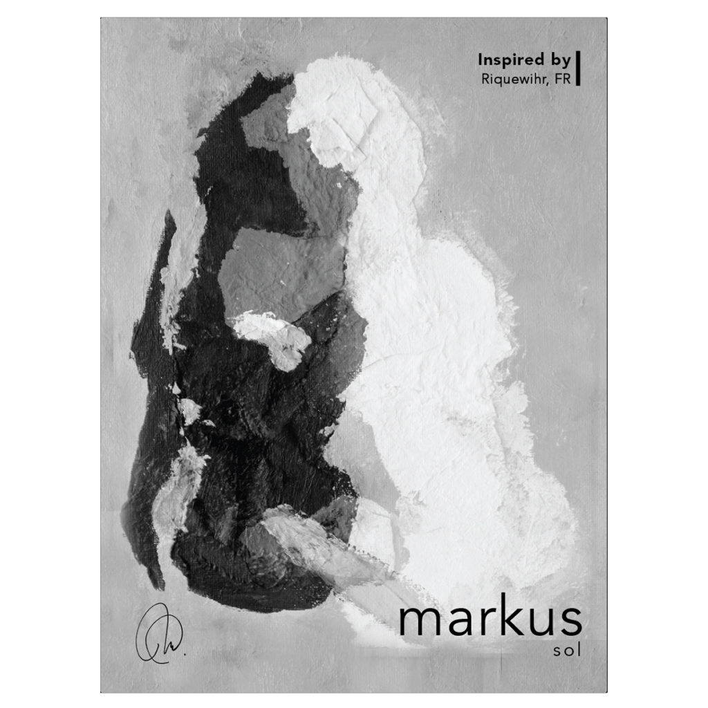 Our Markus Sol Red Wine front bottle label.